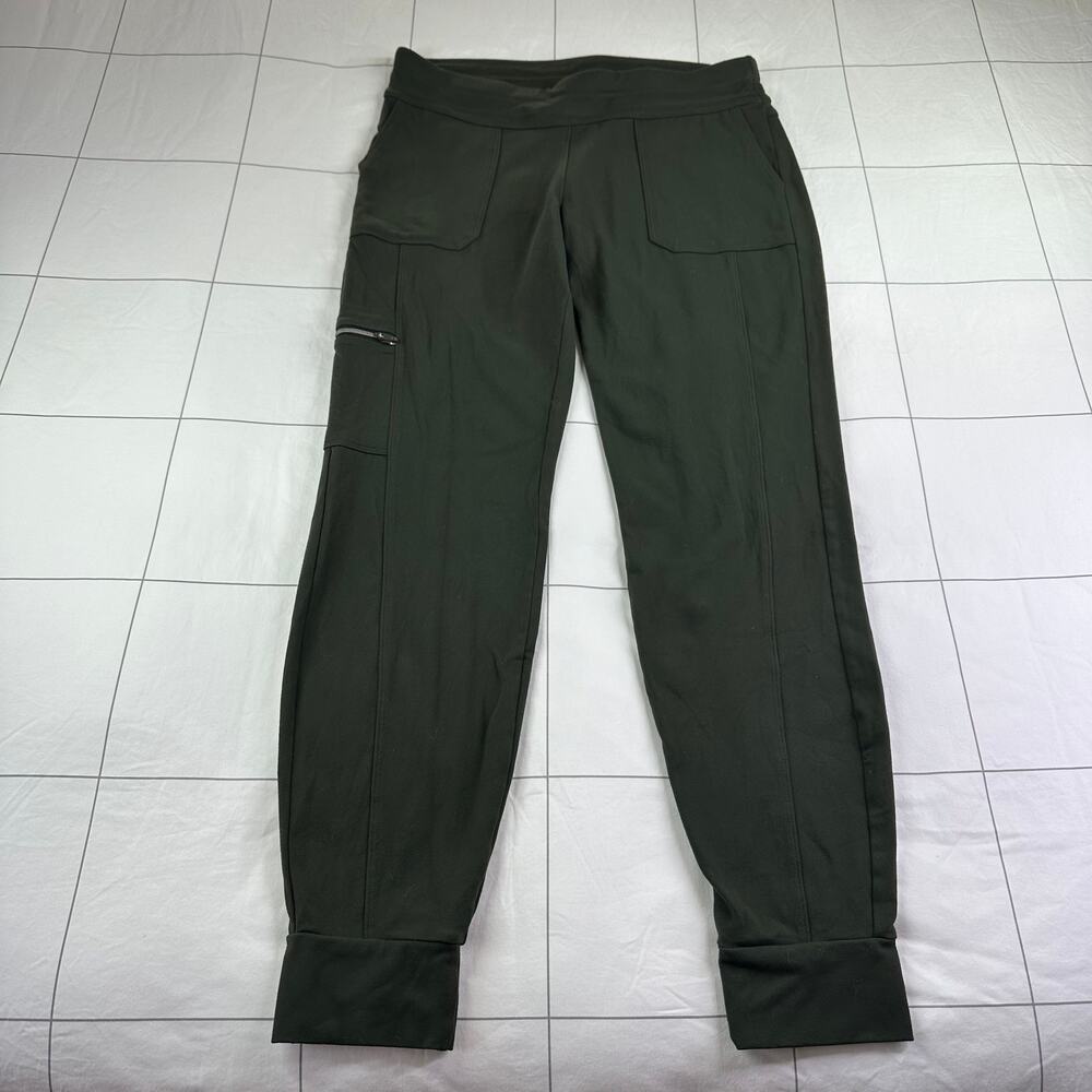 Athleta Pants Womens Small Green Metro Jogger Sporty Travel Athletic Nylon Trek